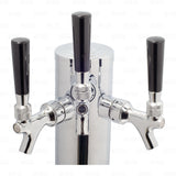 3 Tap Draft Beer Tower Triple Faucet 12" Tall, 3" Diameter Stainless Steel freeshipping - Star Beverage Supply Co.