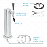 1 Single Tap All Stainless Steel Contact Draft Beer Beverage Tower Faucet Shank freeshipping - Star Beverage Supply Co.