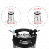 Ball Lock Corny Keg Post Set Stainless Steel 19/32-18 Threads Post + Poppet Star Beverage Supply Co.