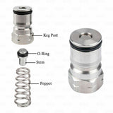 Ball Lock Corny Keg Post Set Stainless Steel 19/32-18 Threads Post + Poppet Star Beverage Supply Co.