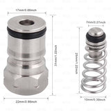 Ball Lock Corny Keg Post Set Stainless Steel 19/32-18 Threads Post + Poppet Star Beverage Supply Co.