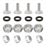 1/4" Beer Tubing Fittings Set Stainless Hex Nut Tailpiece Washer Hose Clamp X4 freeshipping - Star Beverage Supply Co.