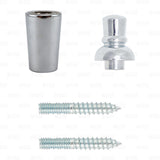 Beer Tap Handle Repair Kit! Chrome Ferrule, Top Finial, Two 2 Sided Hanger Bolts-Collectibles:Breweriana, Beer:Tap Handles, Knobs:Other Beer Tap Handles, Knobs-Star Beverage Supply Co.