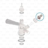 Sankey Keg Coupler Gas Hose Inlet Barb with Check Valve Retainer Ring 3/8" Barb Star Beverage Supply Co.
