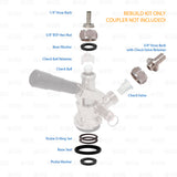 Sankey D Keg Coupler Rebuild Kit - Hose Barbs Seals Washers Check Valve Ball freeshipping - Star Beverage Supply Co.