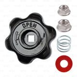 CO2 Tank Replacement Hand Wheel Handle M6 + 5/16" Nut + Spring Set Steel BLACK freeshipping - Star Beverage Supply Co.