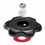 CO2 Tank Replacement Hand Wheel Handle M6 + 5/16" Nut + Spring Set Steel BLACK freeshipping - Star Beverage Supply Co.