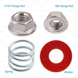 CO2 Tank Replacement Hand Wheel Handle M6 + 5/16" Nut + Spring Set Steel BLACK freeshipping - Star Beverage Supply Co.