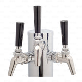 3 Tap Draft Beer Beverage Tower Triple Stainless Steel Forward Sealing Faucets freeshipping - Star Beverage Supply Co.