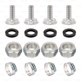 1/4" Beer Tubing Fittings Set Stainless Hex Nut Tailpiece Washer Hose Clamp X4 freeshipping - Star Beverage Supply Co.