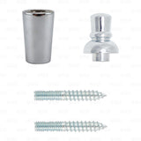 Beer Tap Handle Repair Kit! Chrome Ferrule, Top Finial, Two 2 Sided Hanger Bolts-Collectibles:Breweriana, Beer:Tap Handles, Knobs:Other Beer Tap Handles, Knobs-Star Beverage Supply Co.
